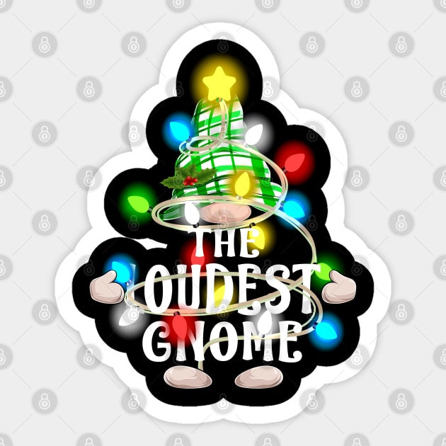 The Loudest Gnome Christmas Matching Family Shirt Sticker by intelus